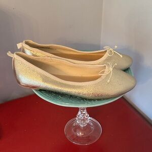 CREWCUTS girls Elegant Gold Ballet Flats-kid size 5, LN!